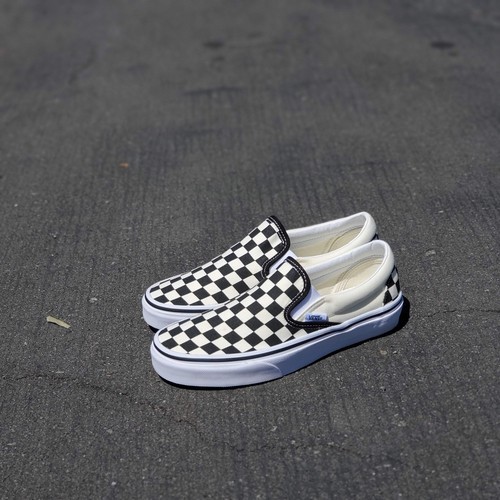 Vans scacchiera slip bianco - slip-on,