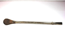 Bombilla Pipa in Argento Sterling 800 Yerba Zucca Paglia Sudamericana