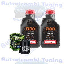Kit Tagliando Olio Motul 7100 10W40 + Filtro Per Aprilia 250 Atlantic 2004>2006