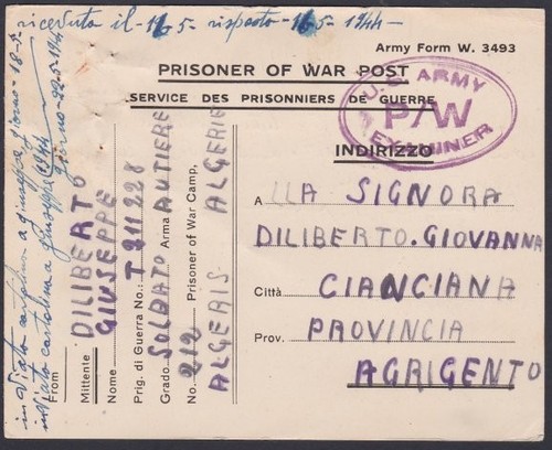 Algeria 1944 cartolina - algeria,