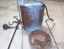 ANTICA POMPA OTTONE IRRORATRICE VERDERAME A ZAINO