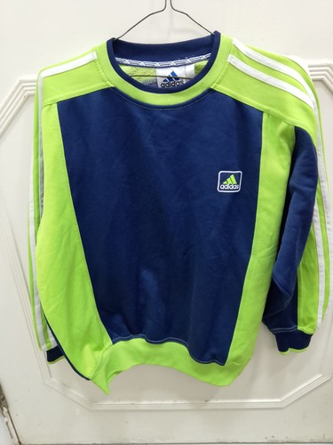 Felpa adidas navy verde fluo - adidas,