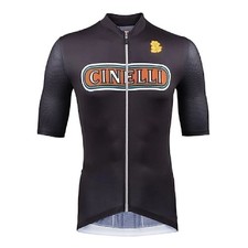Maglia ciclismo Cinelli Tempo Mesh BISCIA DI MILANO full zip NERA
