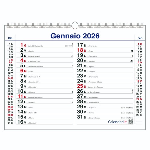 Calendario 2026 olandese