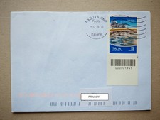 busta viaggiata con francobollo del 2019 - Sorgenti Cassano Irpino - C.B. 1945