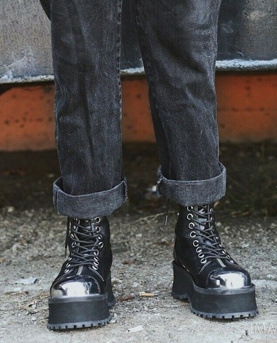 Black leather metal - leather,