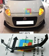 0079 FIAT GRANDE PUNTO EVO LAMA SOTTO PARAURTI ANTERIORE ABS SPLITTER NERO