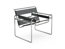 Sedia Poltrona Boundy Wassily in cuoio vari colori o cavallino Reinterpretazione