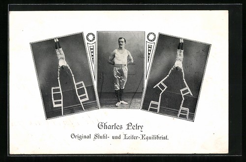 Cartolina charles petri - charles, sedia