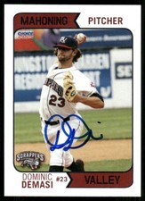 2015 Mahoning Scrappers DOMINIC DEMASI Signed Card autograph auto INDIANS