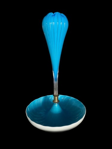 Antico epergne vetro con - vetro,