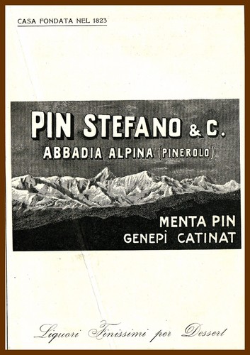 Pubblicita 1920 menta genepi - pubblicita'1920,