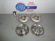 CR150 SERIE (4PZ) COPPA RUOTA ACCIAIO INOX ALFA ROMEO ALFETTA QUADRIFOGLIO VERDE