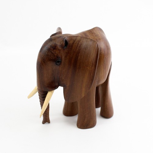 Vintage elefante legno - elefante, in