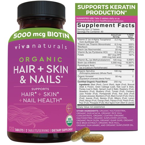 Biotina 5000 mcg capelli pelle - biotina,