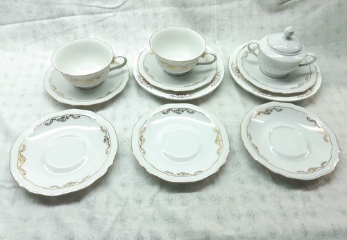 Piatti dorati piattini - piattini, caffè