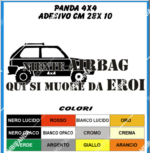 Fiat panda 4x4 adesivo - 4x4,
