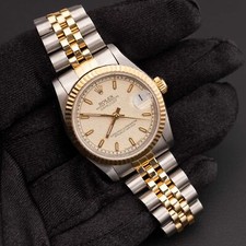 Rolex Datejust 68273 Orologio Con Cassa Fluted 31Mm Jubilee Dial Computer Avorio