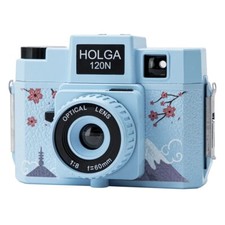 HOLGA 120N Blue Blossom Lomo fotocamera medio formato pellicola nuova Regno Unito stock 120 N Holga
