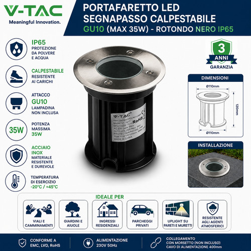 Tac portafaretto - v-tac,