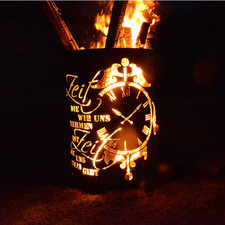 Bidone fuoco in botte di olio