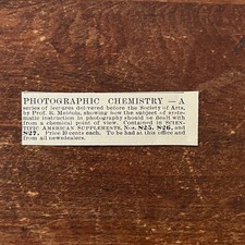 Photographic Chemistry Prof
