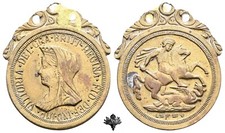 Vittoria Regina Gran Bretagna Regno Unito Medaglia Riproduzione sterlina