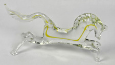 CAVALLO RAMPANTE IN VETRO DI MURANO ARTISTICO Art GLASS SCULTURA decorato Raro