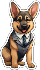 2 adesivi auto cane pastore