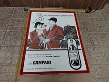 Stupenda Insegna Tabella Vintage Da Collezione Pubblicitaria Bitter Campari