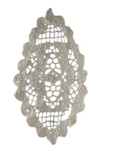 Vintage doily white - white, handmade