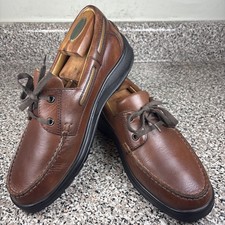 Mephisto Mens Leather Spinnaker Brown Boat Shoes Soft-Air Technology Men's 9 GUC