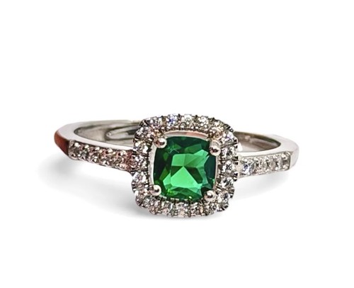 Anello halo solitario con - solitario,