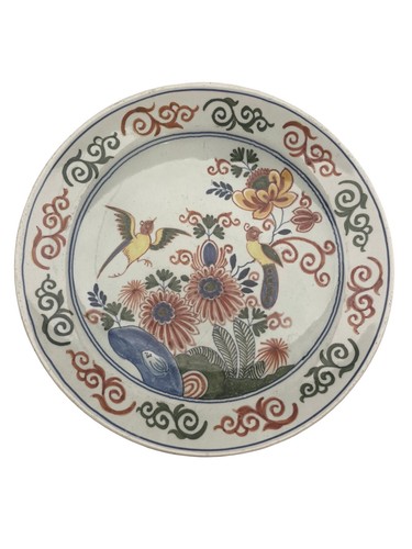 Piatto maiolica desvres o - piatto, in
