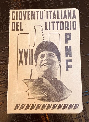 Tessera socio mussolini - socio,