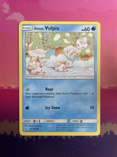 Pokemon card alolan vulpix - alolan,