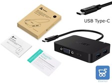 Hub USB C con 4 USB 3.0 ricarica uscita Vga FHd Macbook Pro Samsung Lenovo Tab S