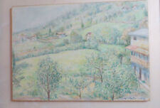 Ugo Vittore Bartolini   "Tal di Cadore"  pastello su tela 1964 perfetto