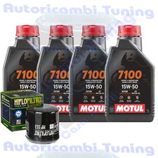 Kit Tagliando Olio Motul 7100 15W50 + Filtro Per Benelli 1130 Tornado 2006>2015