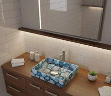Blu Agata Pietra Bagno Lavello