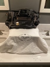 Prada craquele studded handbag - studded,