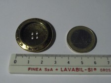 BOTTONE METALLO 4 FORI COLOR ORO ANTICO ARTIGIANALE DIAMETRO 3 CM VINTAGE