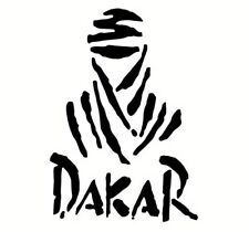 ADESIVO STICKER IN VINILE DAKAR COLORE NERO 10x15cm AUTO E MOTO
