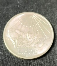 500 lire argento 1965 dante - 500,