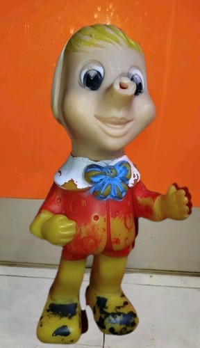Raro pupazzo gomma pinocchio - pupazzo,
