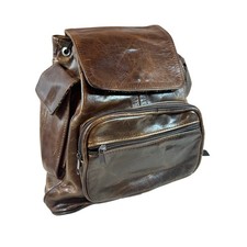 Zaino in pelle marrone borsa