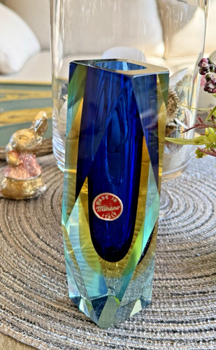 Vaso blocco vetro murano - di,