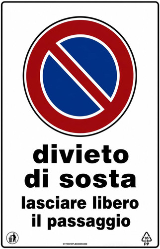 Cartelli divieto sosta - divieto,