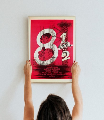 1963 poster film stampa - 81/2,
