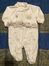 PROMO! Tutina Pagliaccetto Pastello Neonata 1/3 Mesi Bianco come nuovo